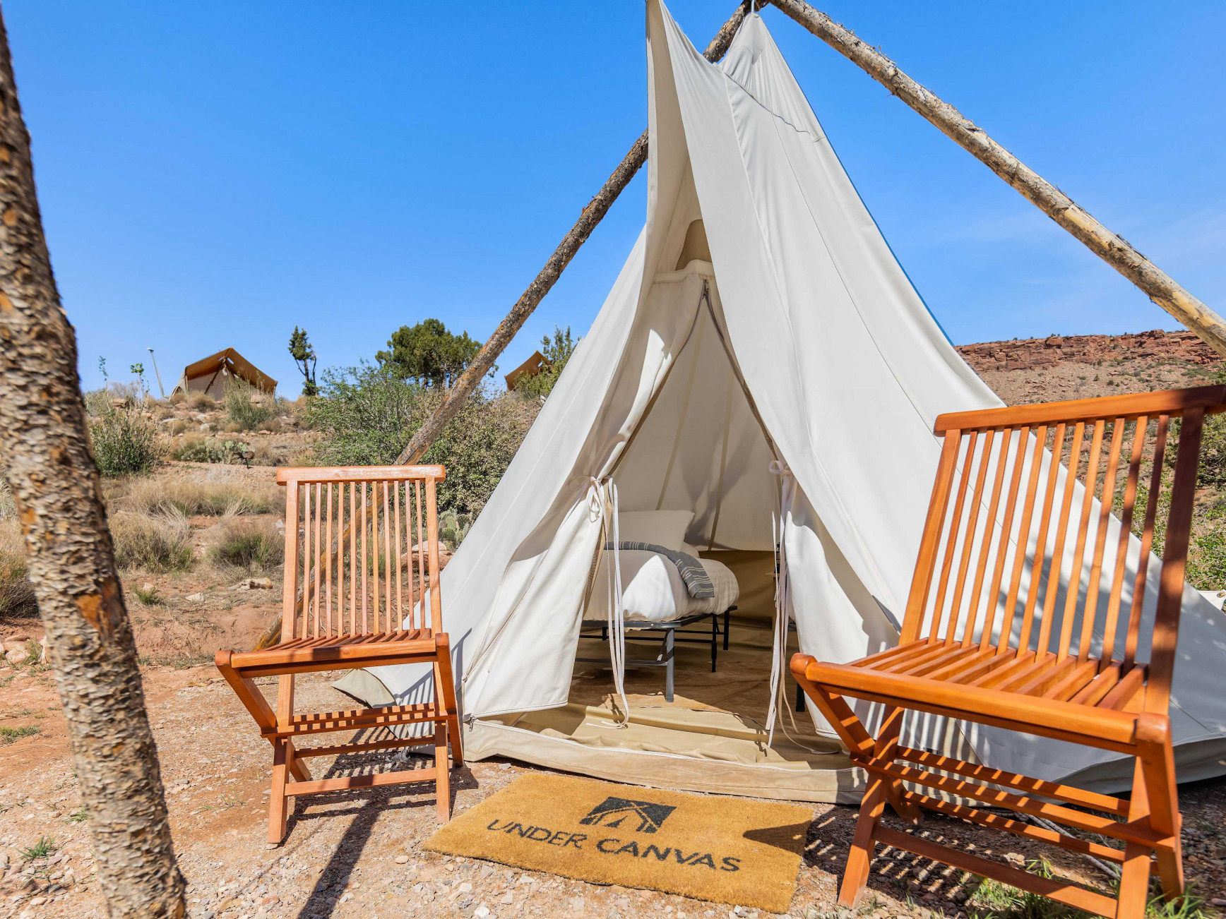 Rooms, luxury tents suites at Under Canvas Zion Zion National Park
